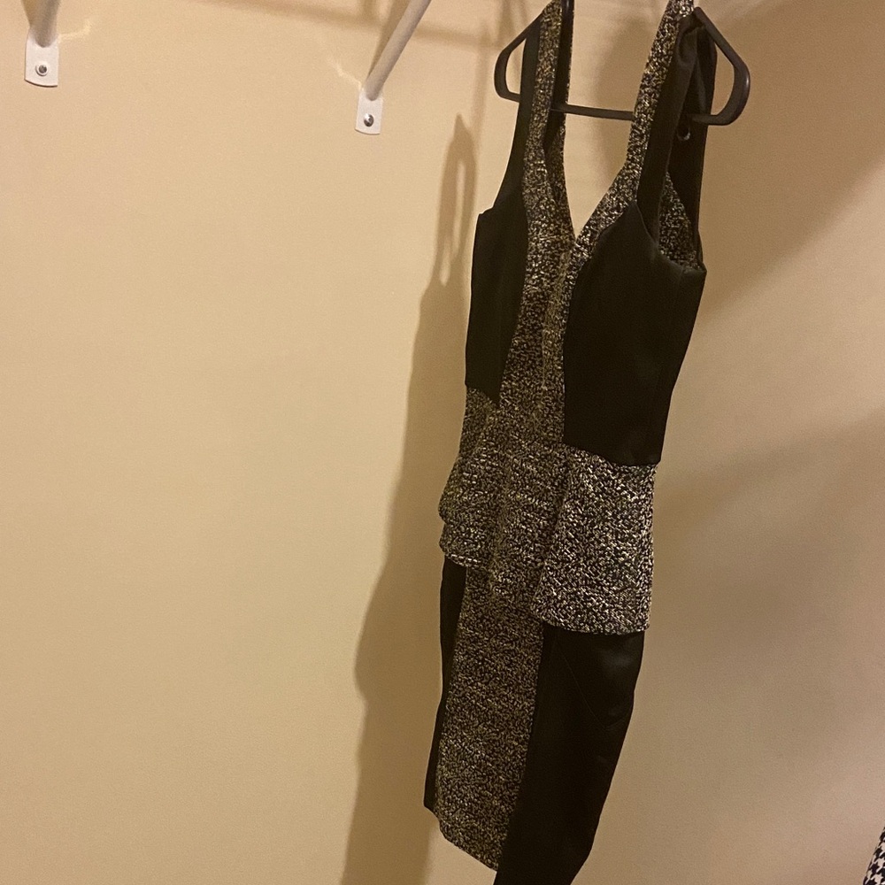 XOXO Elegant Black and Gray Mini Dress